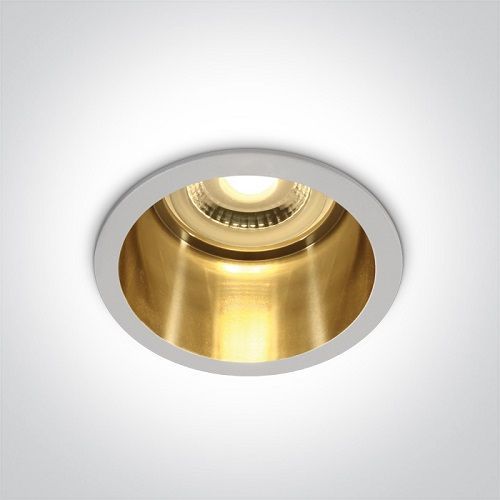 Recessed Spots Fixed Semi Trimless Dark Light Aluminium White - Gold